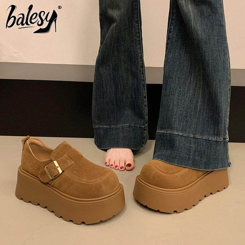 英国真皮厚底勃肯鞋女2025新款秋冬松糕增高一脚蹬单鞋百搭乐福鞋,女鞋,勃肯鞋/软木鞋,淘宝优惠券,粉丝福利购,淘宝优惠卷