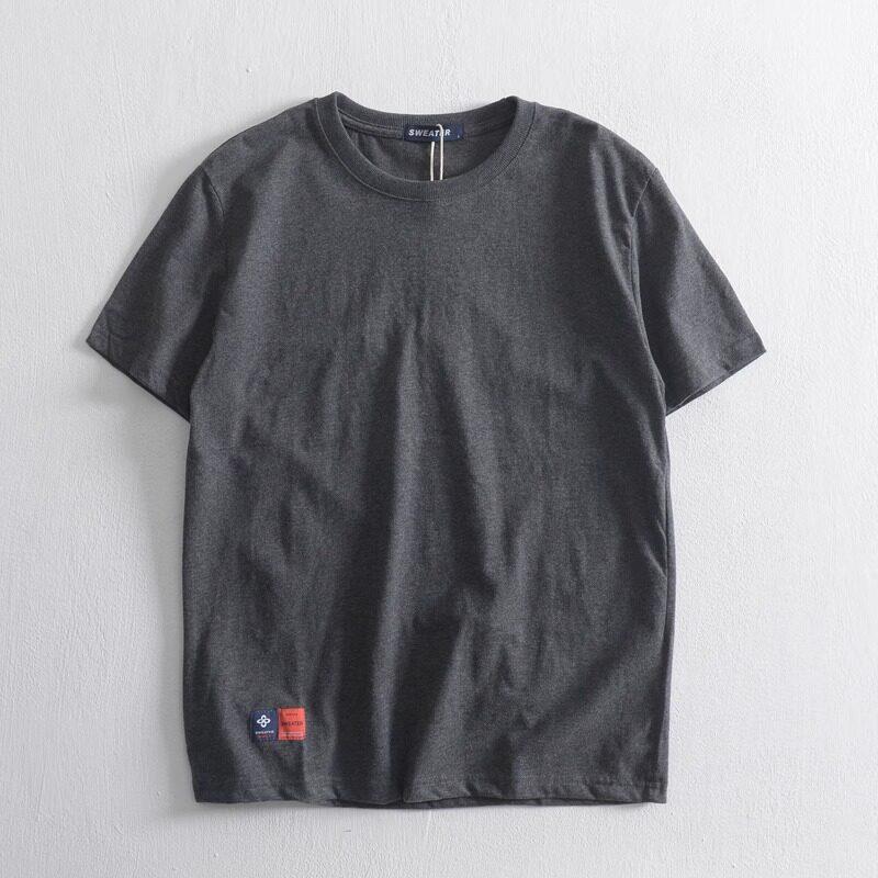 贴身巨舒服！100%全棉！夏季纯棉白色短袖t恤男ins潮圆领休闲日系