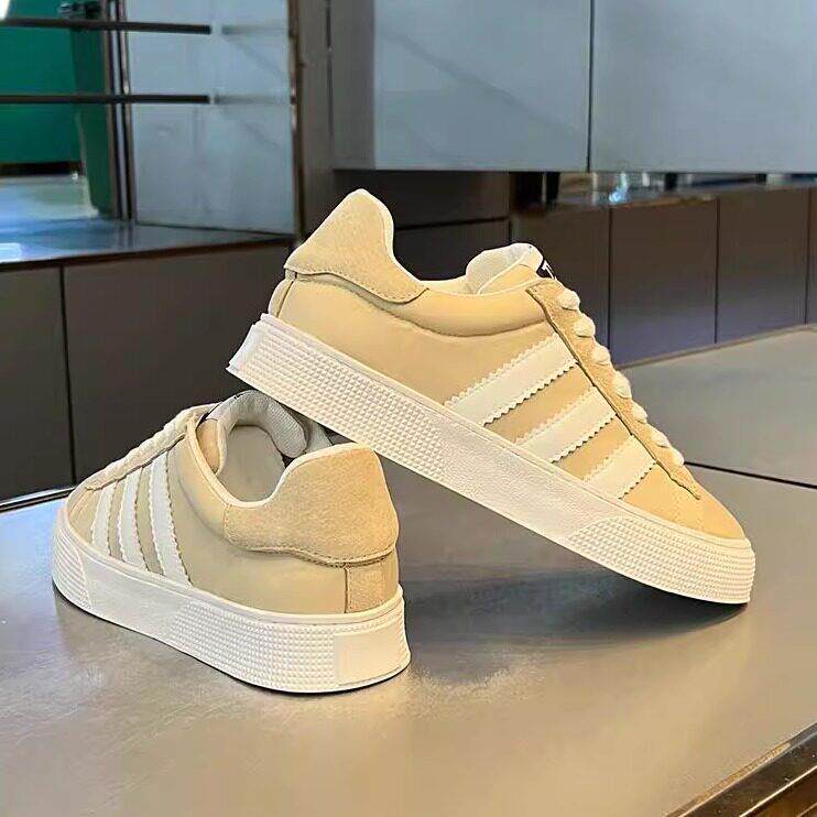 潮牌三道杠板鞋男鞋2025春季新款男士潮流百搭拼色时尚运动休闲鞋