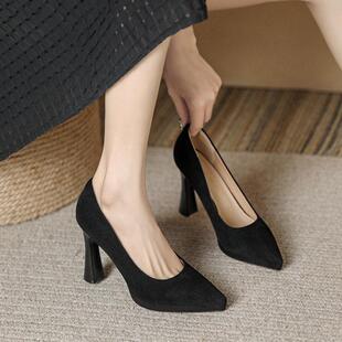 2025新款 简约唯美 韩版 高跟鞋 Craes 女尖头气质防水台单鞋 Kally