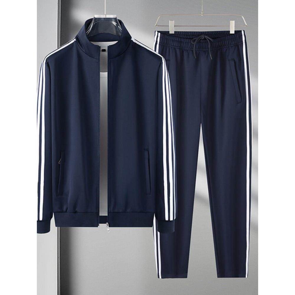 UASK三道杆休闲运动套装男春秋季2025新款外套长裤男士两件套宽松