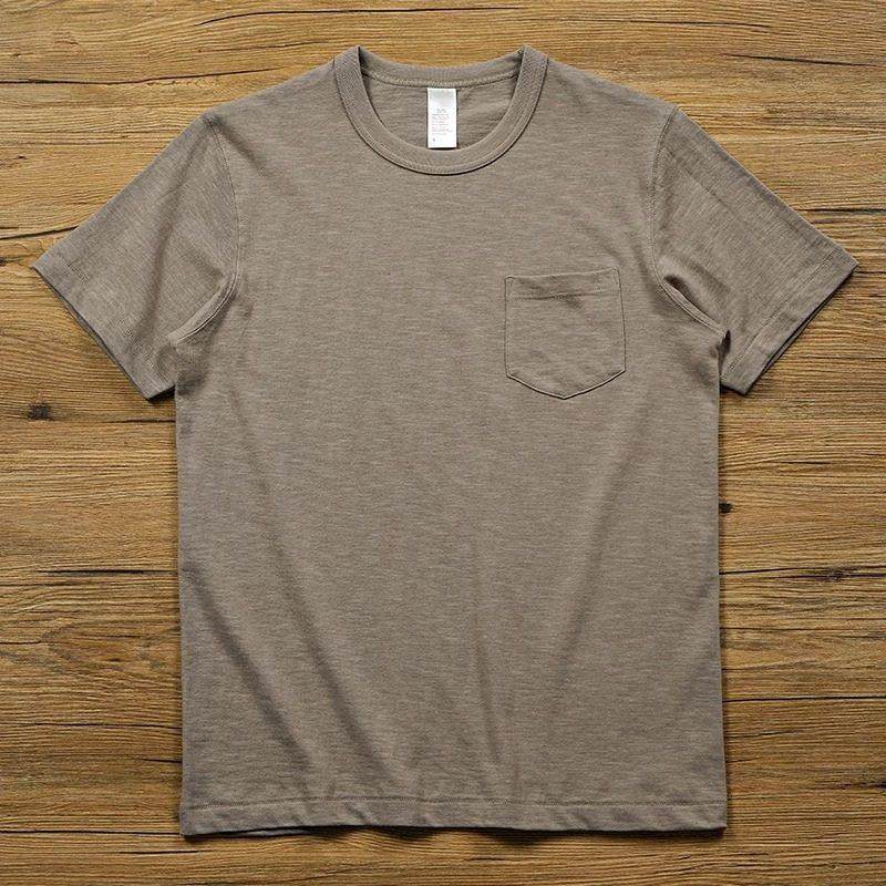 纯棉男士短袖t恤2025新美国覆古基础与翻盖口袋裤圆领竹棉短袖男,男装,T恤,淘宝优惠券,粉丝福利购,淘宝优惠卷