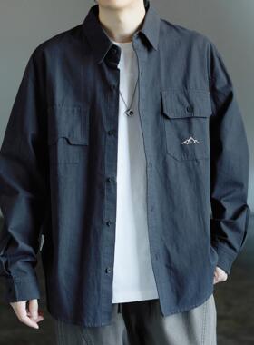 【宽松衬衫】Ander Jurnal外套男纯棉水洗多口袋工装夹克男潮青年