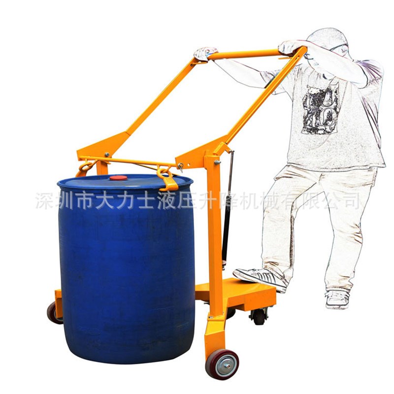 DJ365油桶搬运车手推机械式油桶搬运车 旋转式油桶倒料车