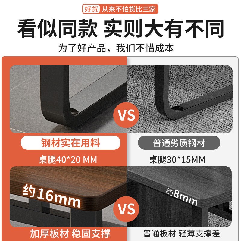 四人位办公桌员工位办公室桌椅组合简约现代职员桌椅简易电脑桌子