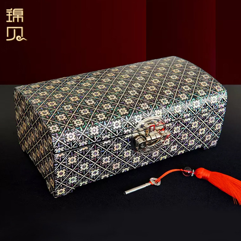 螺钿漆器首饰盒高档礼品收纳首饰