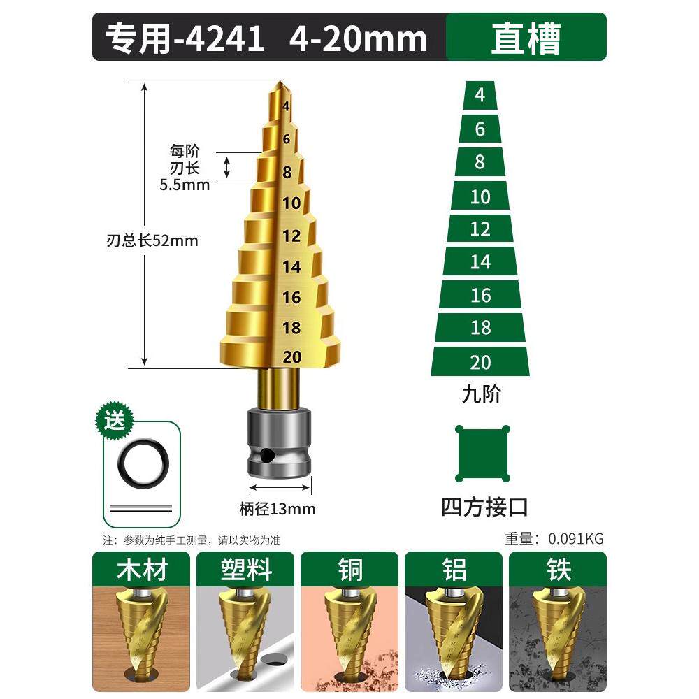 保联宝塔钻头开孔扩孔电板手木工
