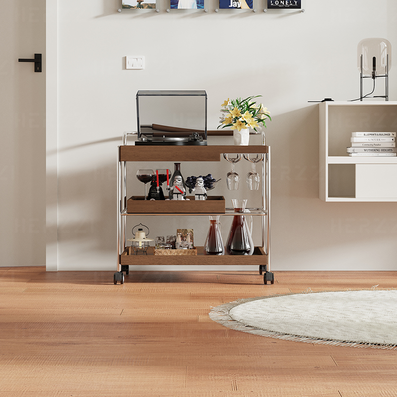 HERZZI包豪斯不锈钢小推车边几