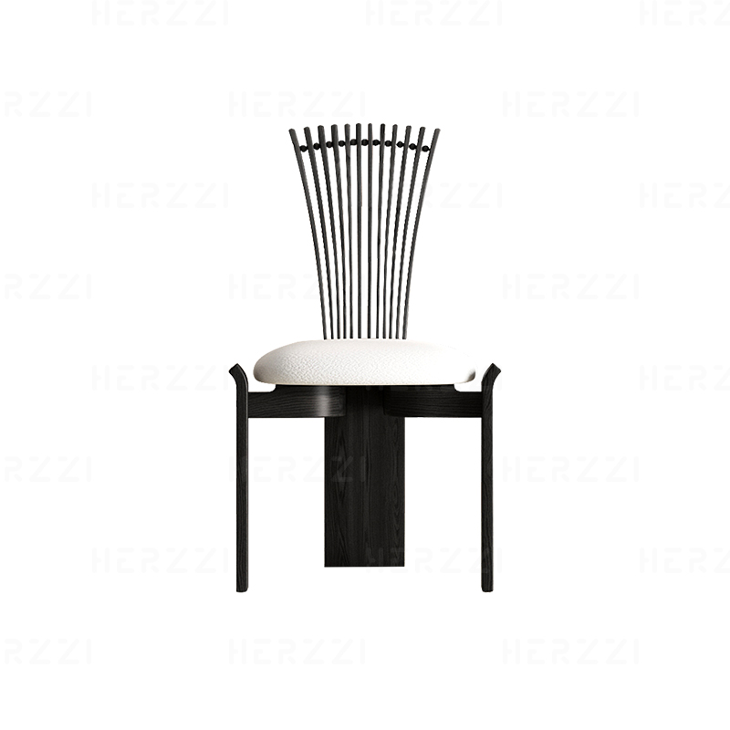 家用高靠背软包椅HERZZI实木创意