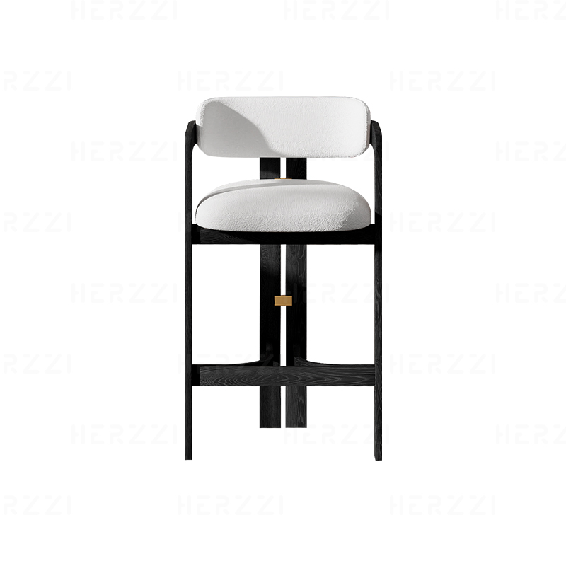 HERZZI白蜡木中古风吧台椅高脚凳