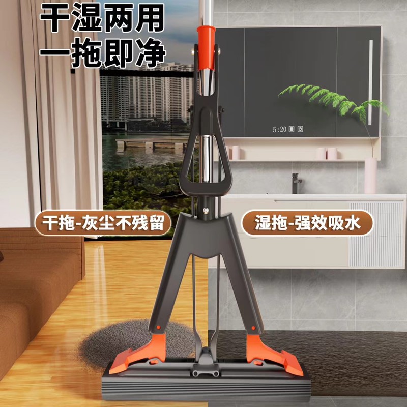 海绵拖把头免手洗2025新款家用拖地神器胶棉吸水一拖地拖布大号净