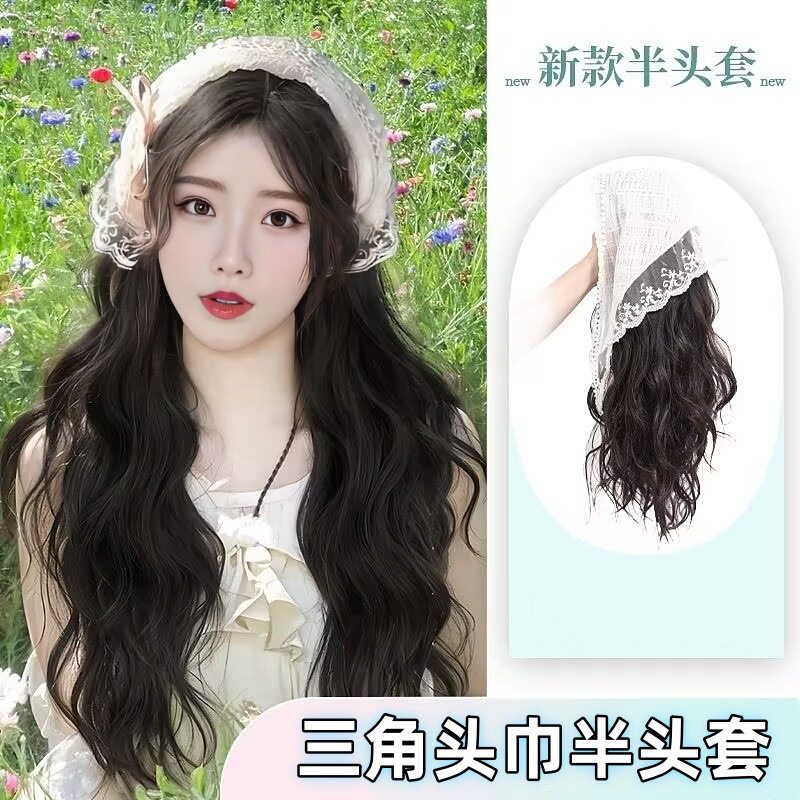 现货直销假发女法式蕾丝三角头巾