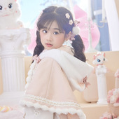 十三余童装 披帛三件套 女童冬季 猫咪圆舞曲 国风汉服马面裙套装