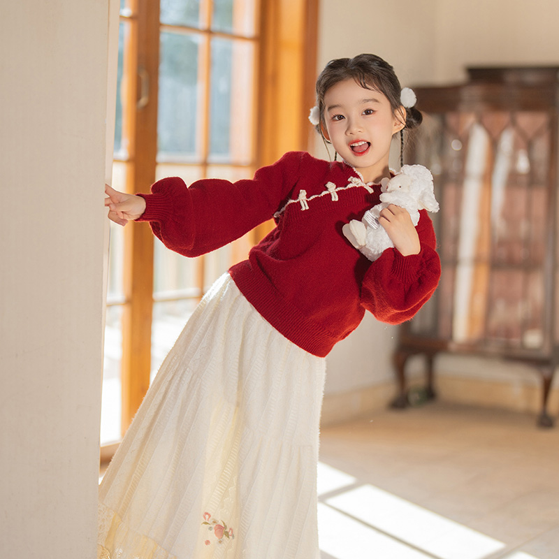 十三余季保暖百搭毛衣女童