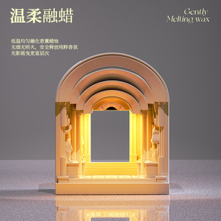 谷垦博物馆香薰灯融蜡灯卧室蜡烛扩香艺术摆件结婚新婚生日礼物女