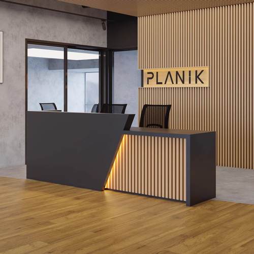 公司台前接待腔台服店黑色收银台口牙科柜台酒店餐饮装商铺吧1546