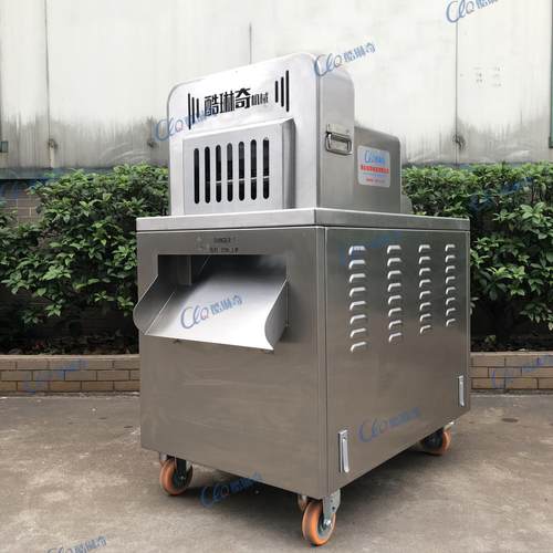 n自动冻肉切切块机鸡鸭家禽排冻肉切块机微QOR冻肉骨全块机现货出