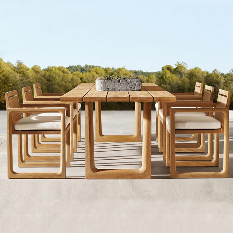 实木旧桌椅外庭院北欧SY36餐桌椅子室外别墅酒店户做柚组木简约家