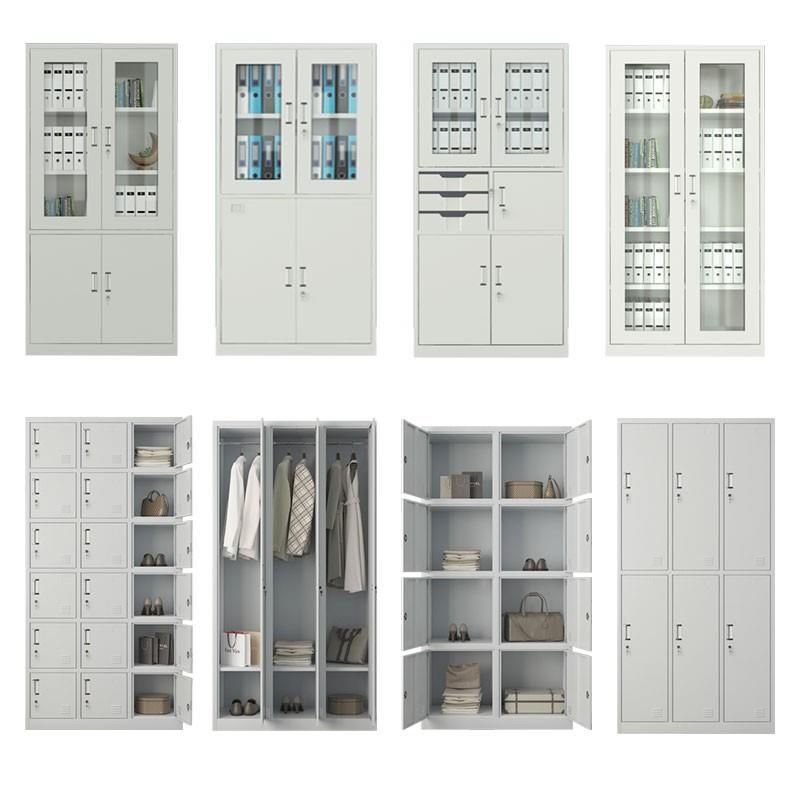 现代简约大偏五斗柜容量员工柜办公柜物带锁档案资料储 存文件储