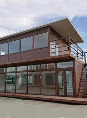 组合组合豪华豪定华集装箱房创意街区民宿成集屋临街商房店集装箱