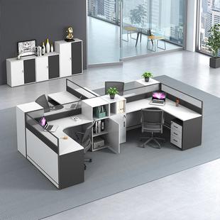 Nd6人位财屏务员工桌风 MEKIA 职员公桌椅办现组合代简约多人2