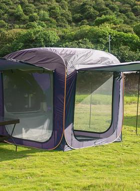 户帐篷 全自动折叠野营阳车天幕遮12622棚 户外用品露营帐篷外 尾