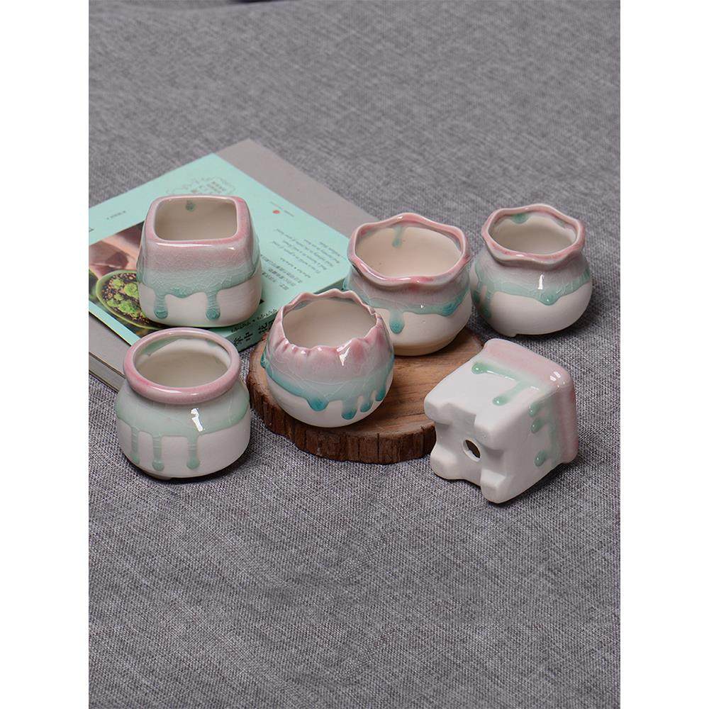 精致小花盆多肉小盆栽花盆丨陶瓷盆创意迷你植物种植器皿桌面摆件