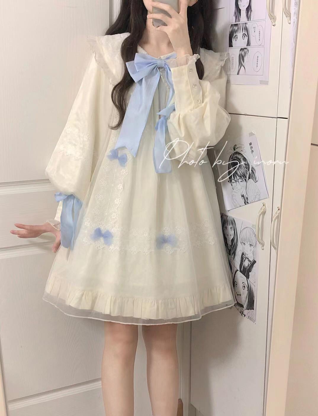 芙芙心结 七月熙jk制服部 连衣裙甜美蕾丝公主裙doll感 原创正版