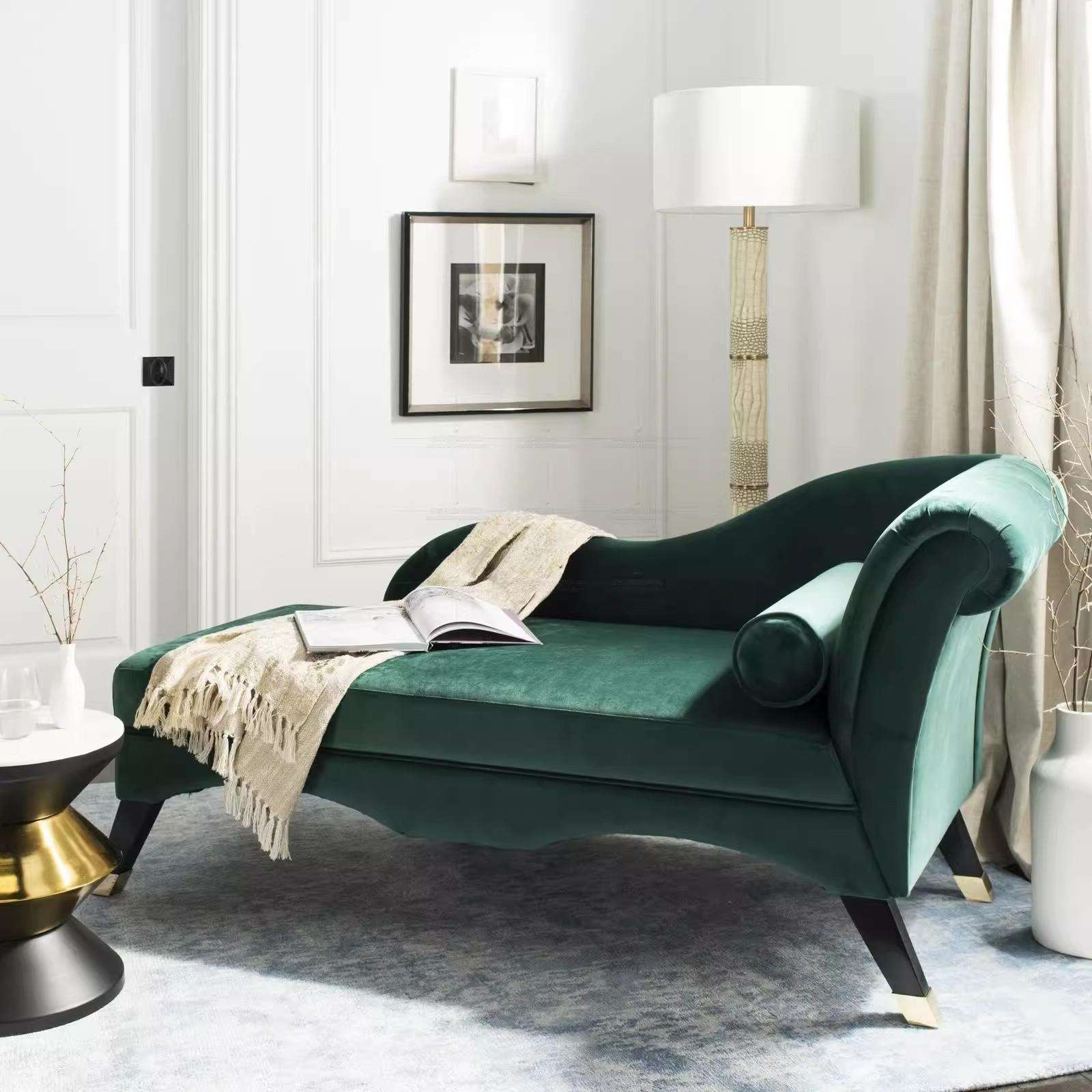 美式轻奢意式后现代小户型客厅单人位懒人贵妃沙发躺椅卧室美人榻