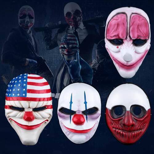 万圣节游戏Payday2主题收获日2面具国旗小丑树脂面具多款