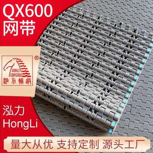 600塑料网带2120膜包机易拉罐饮料输送POM平面12.7节距防滑网链