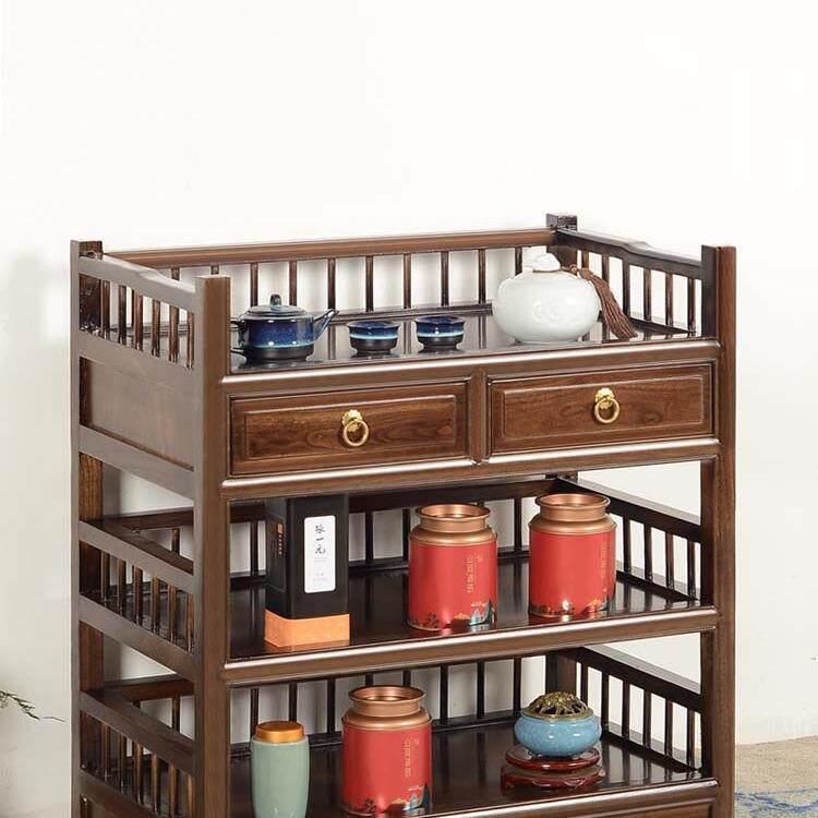 实木茶水柜办公室茶桌边柜侧柜家用餐边柜客厅沙发边柜茶柜置TTω