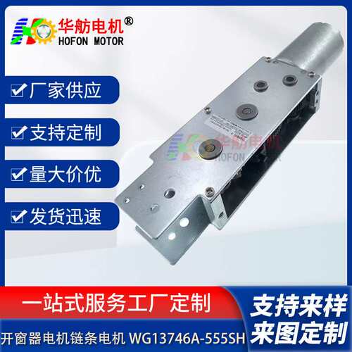 WG13746A-555SH蜗轮蜗杆直流减速电机开窗器电机智能门窗12V24V