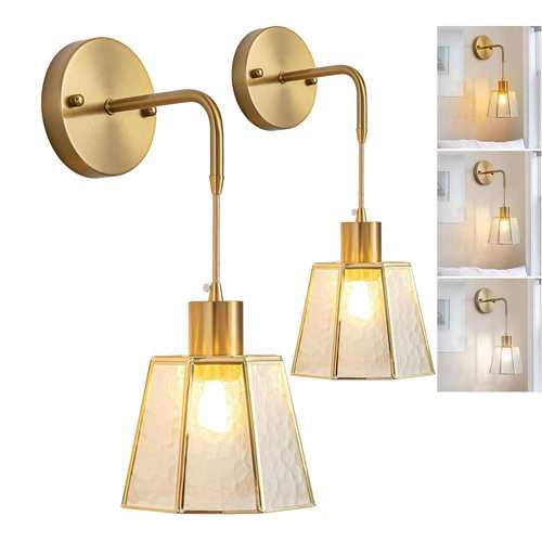 客厅卧室走廊壁灯可配RGB变色调光灯泡充电灯泡造型玻璃壁灯