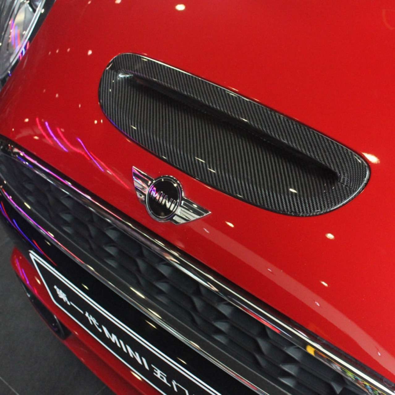 适用于MiNiF56碳纤维机盖进气宝马迷你机盖风口F56碳纤维改装工厂