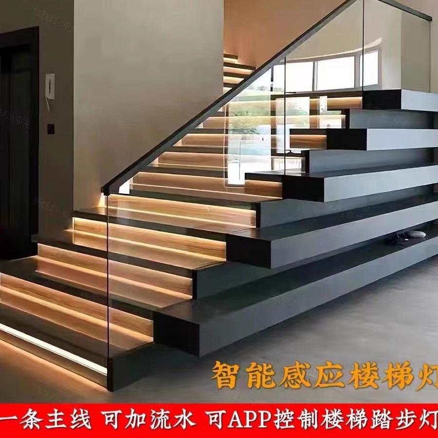 网红楼梯踏步灯两线三线二合一总线款楼梯感应踏步灯智能楼梯灯带