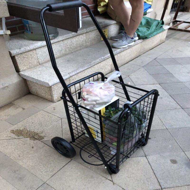 取快递小车爬楼菜篮子拉车买菜拉杆车家用结实老年人折叠式