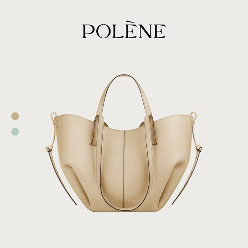 Polene波灵恩Cyme Mini 牛皮革通勤包托特包