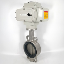 D971X/-16P 电动 304不锈钢夹四氟对蝶阀DN50 4180 1F00150 200 3