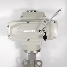 D971X/-16P 电动 304不锈钢夹四氟对蝶阀DN50 4180 1F00150 200 3