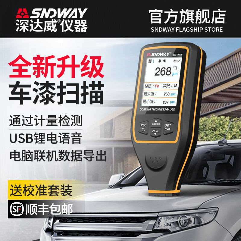 德国进口漆膜仪漆面检测仪汽车二手车厚度高精度测漆仪涂层测厚仪