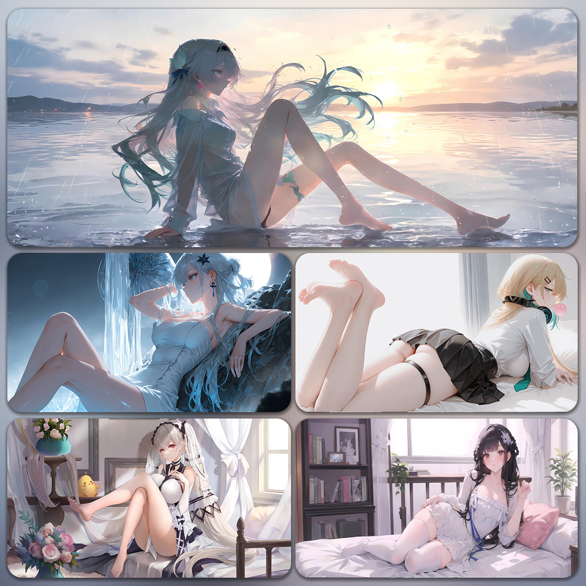 动漫鼠标垫超大号男生电脑家用键盘桌面垫办公电竞游戏桌垫子定制