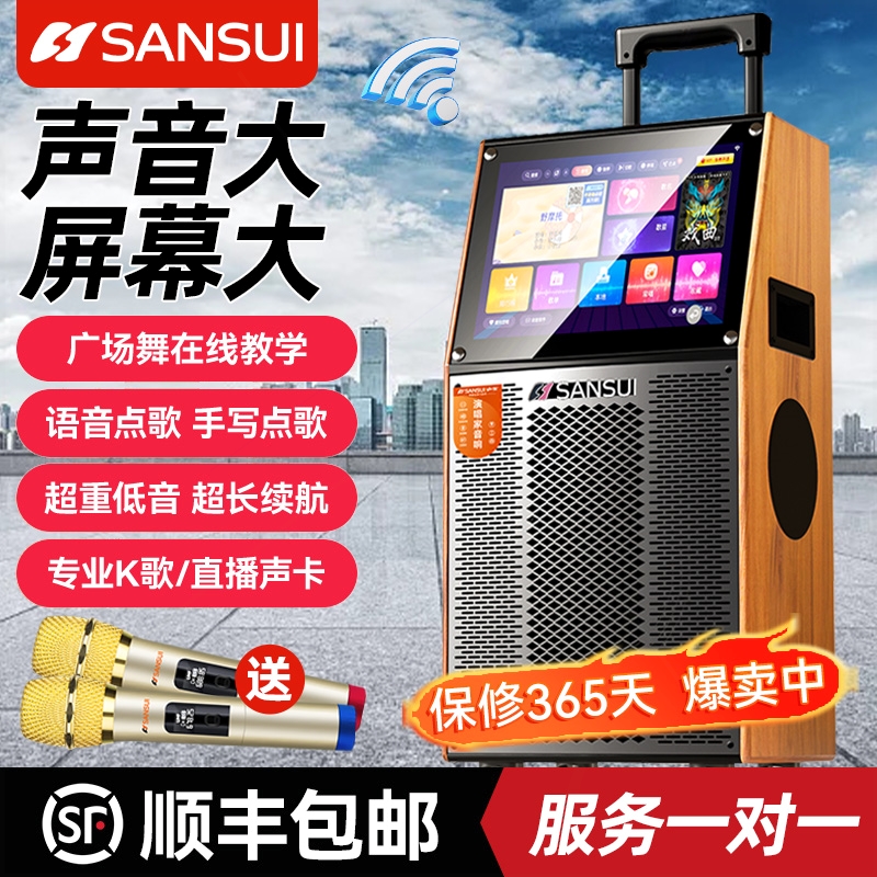 山水广场舞音响带显示屏户外K歌