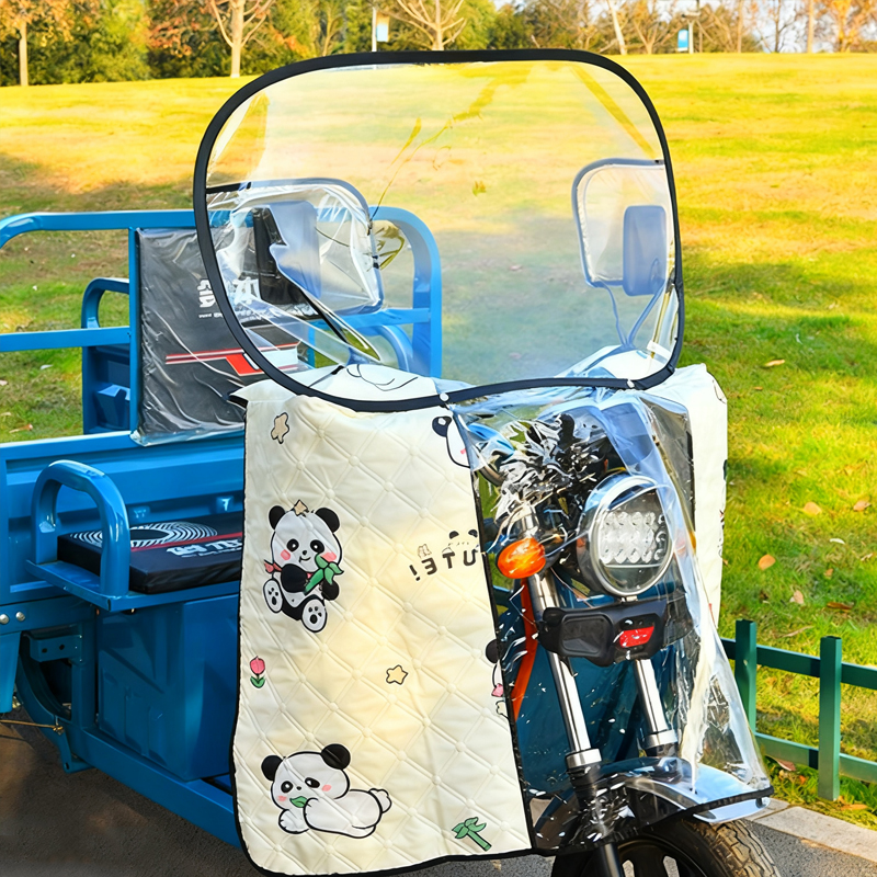 2025新款电动三轮车挡风被加大