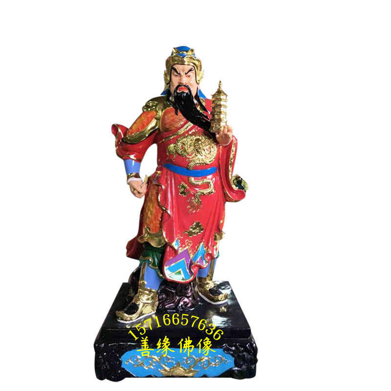 托塔天王等树脂玻璃钢彩绘贴金塑