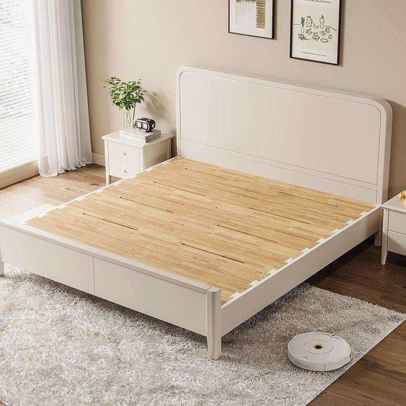 实木床双人床婚床家用.单人床白色主卧榫卯床板奶油风静音床板,特色手工艺,其他特色工艺品,淘宝优惠券,粉丝福利购,淘宝优惠卷