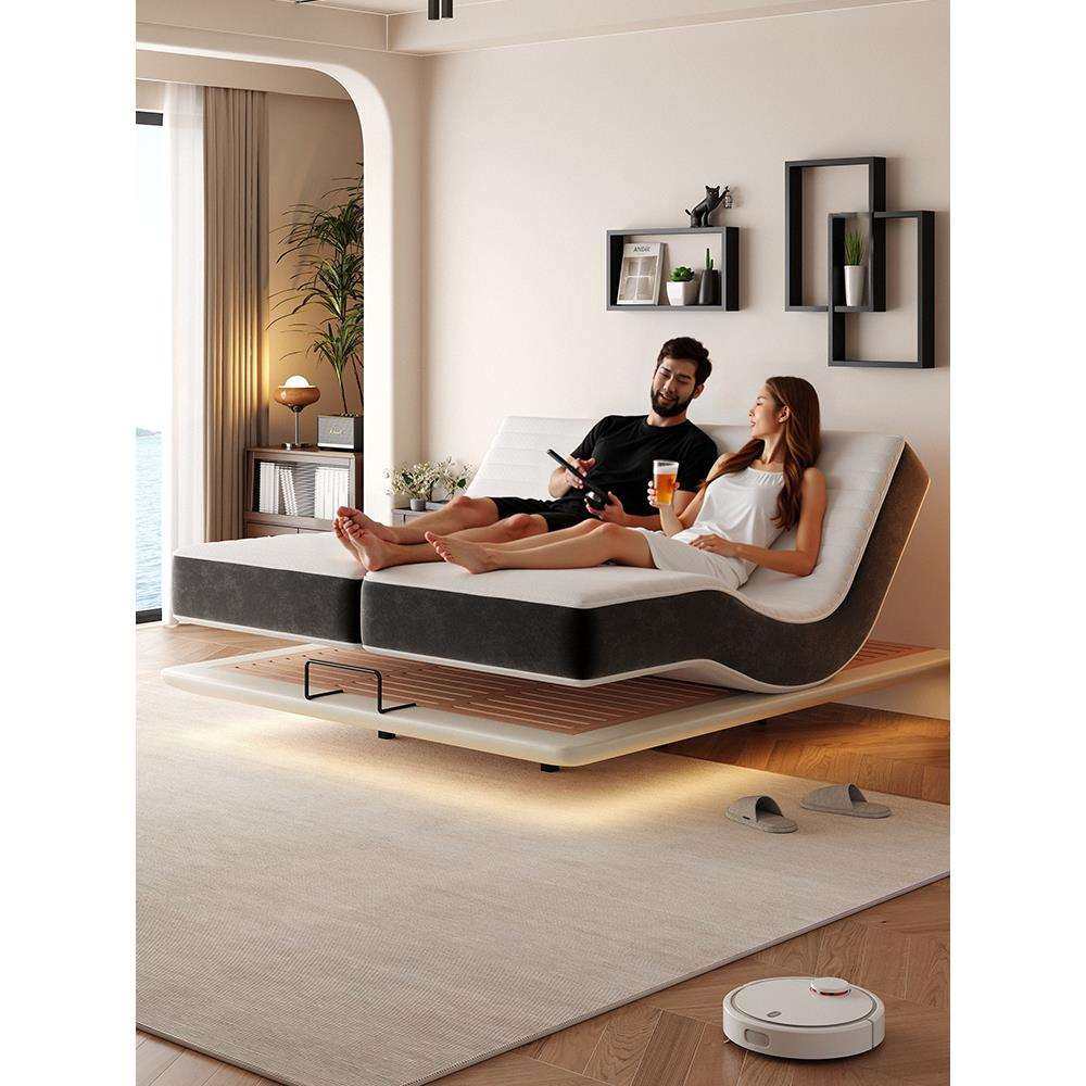 全自动智能电动床垫小户型升降震动按摩多功能零重力分体床1米8无