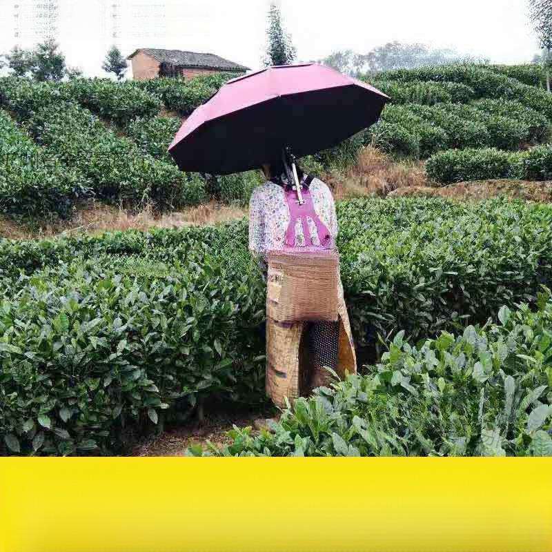 背式采茶遮阳雨伞背带免手持背在身上的伞讨茶不用手拿防晒