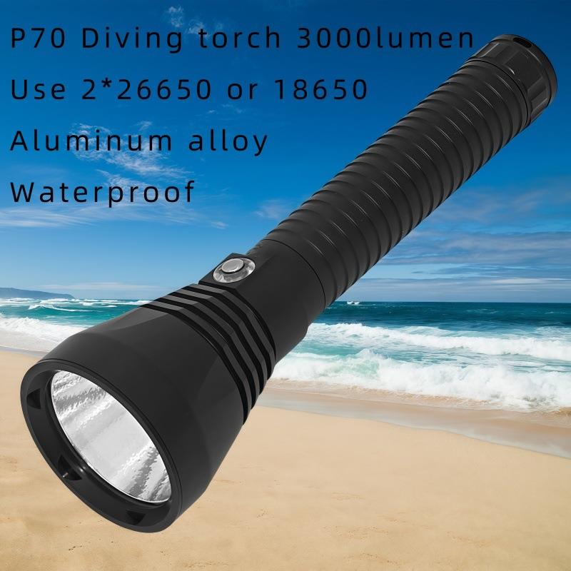 新款二代XHP70潜水手电筒led探照充电远射26650手电白光