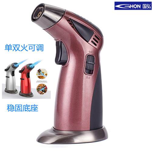 便携式手持双火喷火枪大火力厨房专用高温喷火器烧烤烘焙户外焊枪
